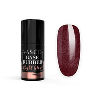 Baza hybrydowa Rubber Base Night Glow R04 Red Vasco 7 ml