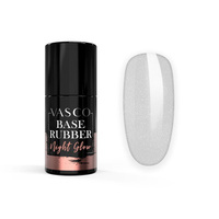 Baza hybrydowa Rubber Base Night Glow R03 Milky Silver Vasco 7 ml