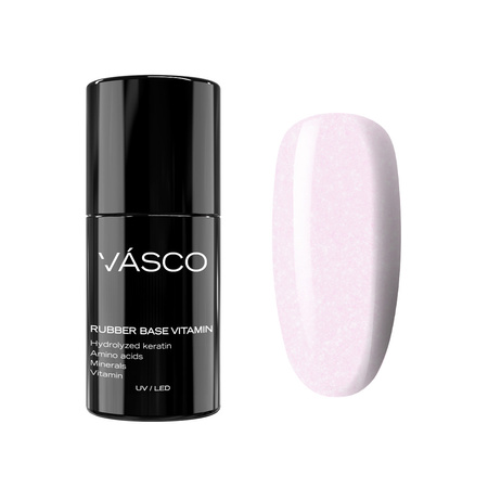 Baza hybrydowa Rubber Base Vitamin Pink Frost Vasco 7 ml